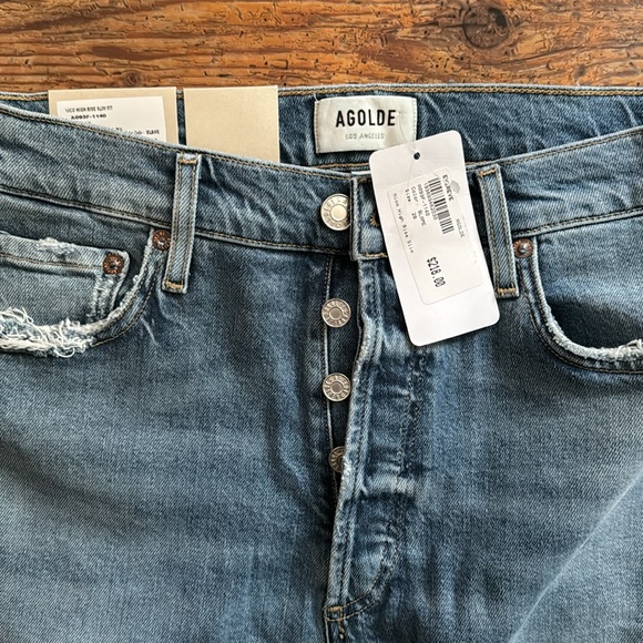 NWT Agolde Nico High Rise Slim - Picture 9 of 9